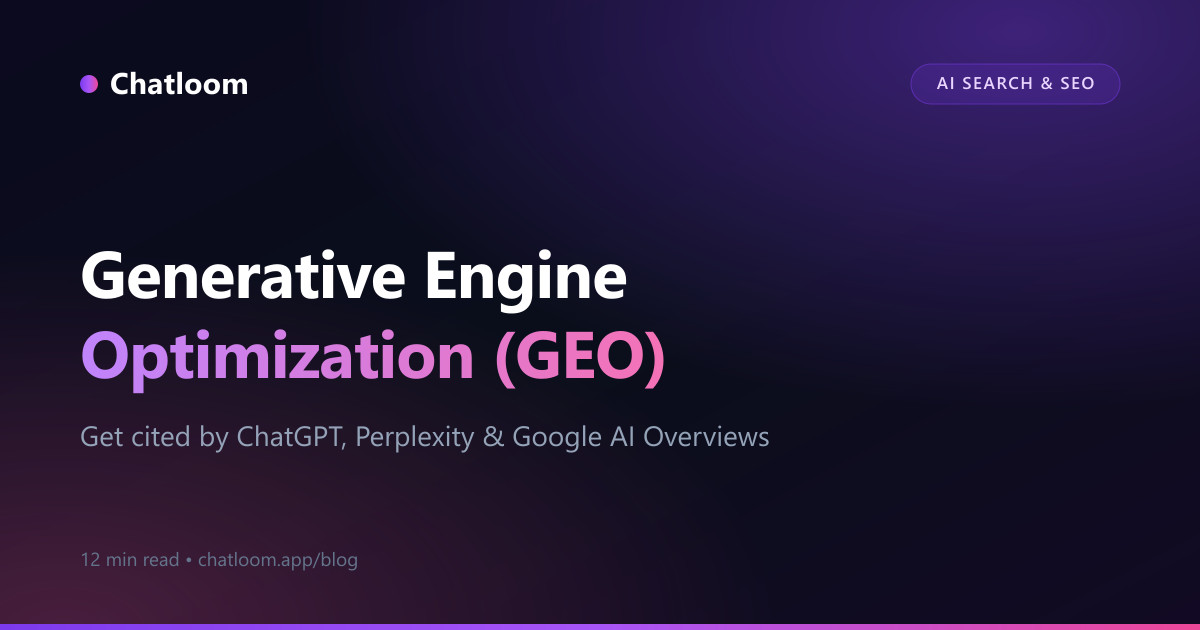 Optimisation pour moteurs génératifs (GEO) : comment faire citer votre entreprise par ChatGPT, Perplexity et les AI Overviews en 2026